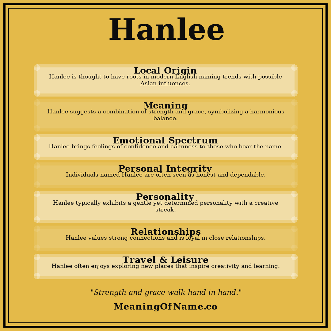 Hanlee name meaning poster