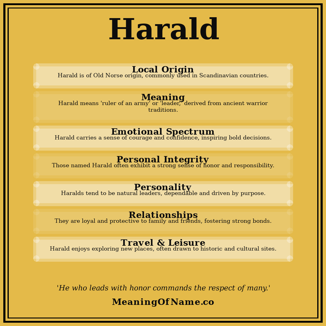 Harald name meaning poster