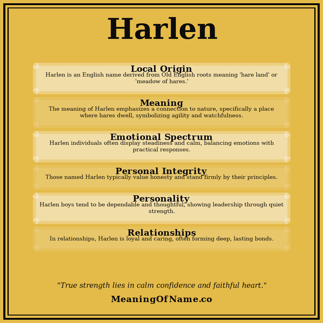 Harlen name meaning poster