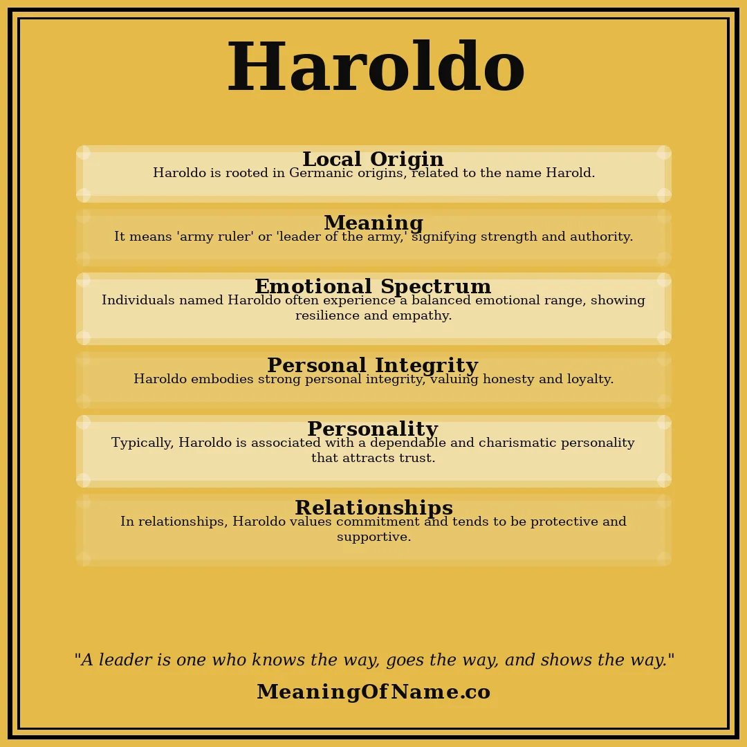 Haroldo name meaning poster