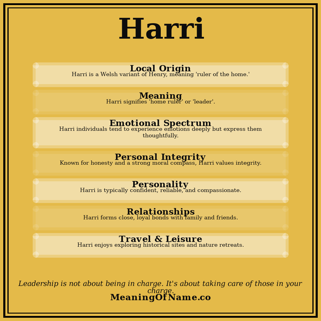 Harri name meaning poster