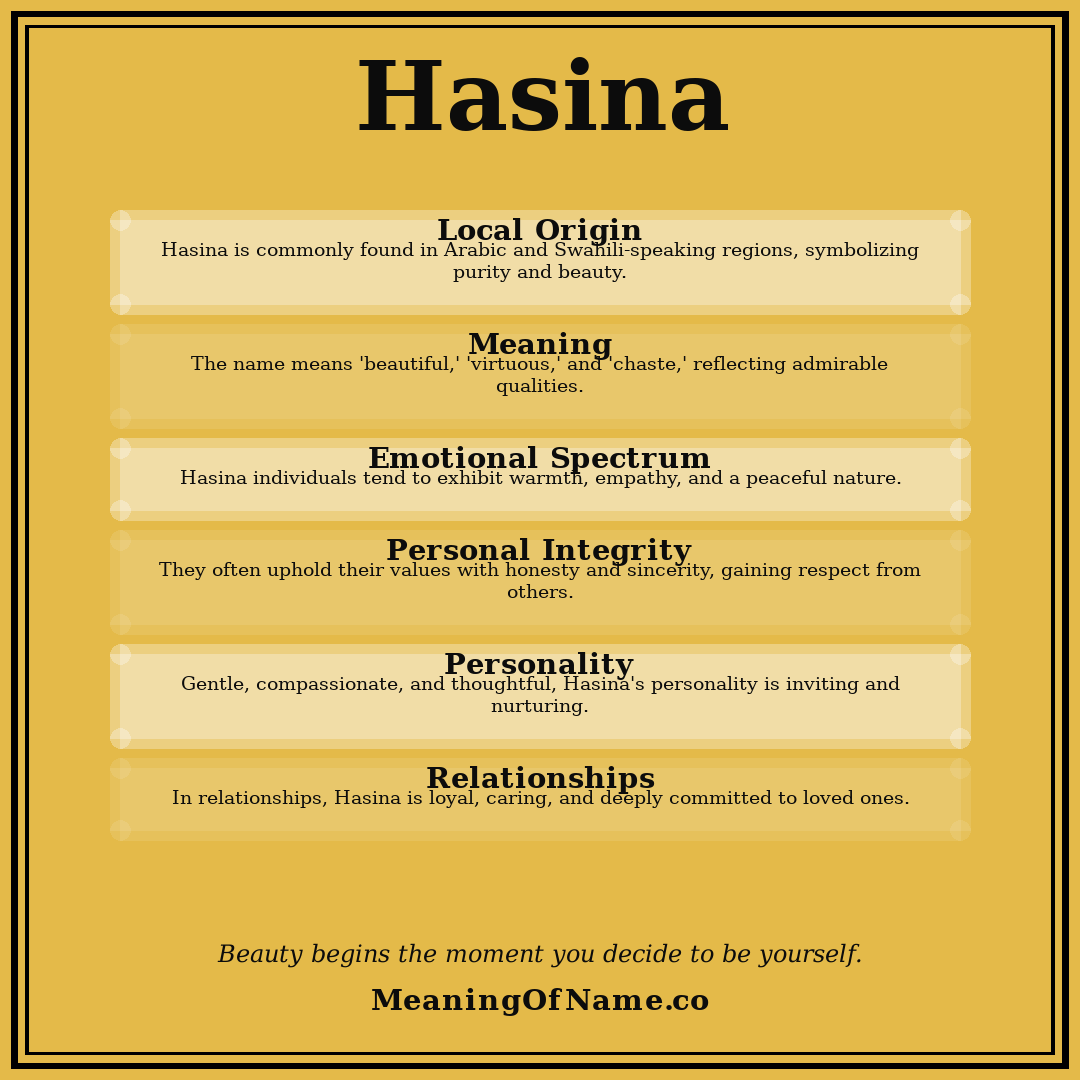 Hasina name meaning poster