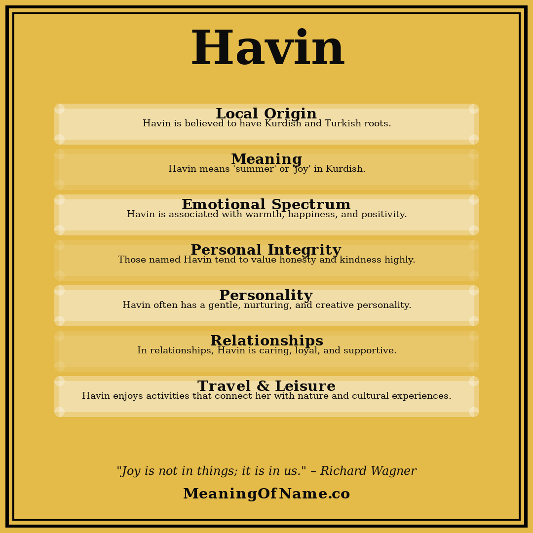 Havin name meaning poster