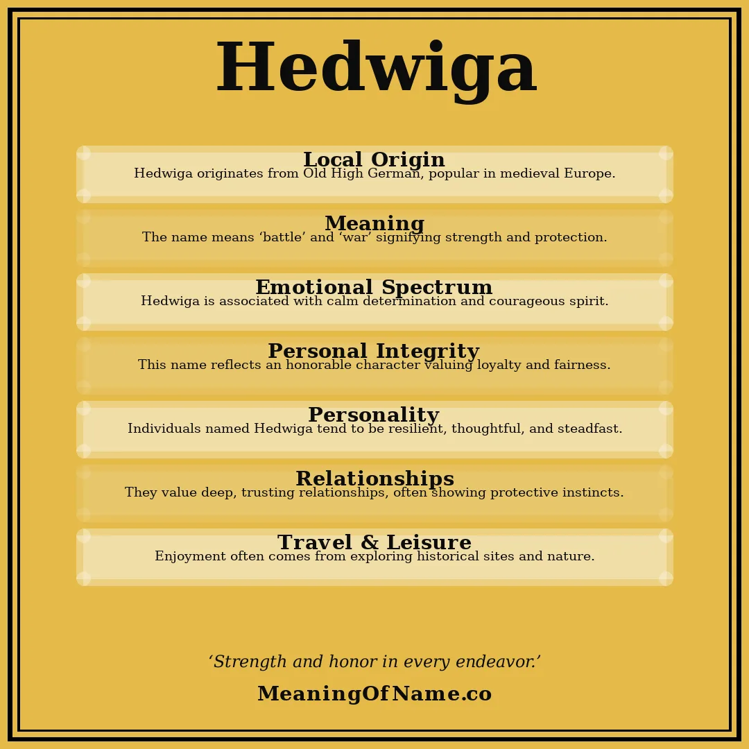 Hedwiga name meaning poster