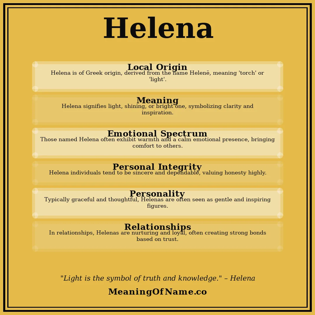 Helena name meaning poster