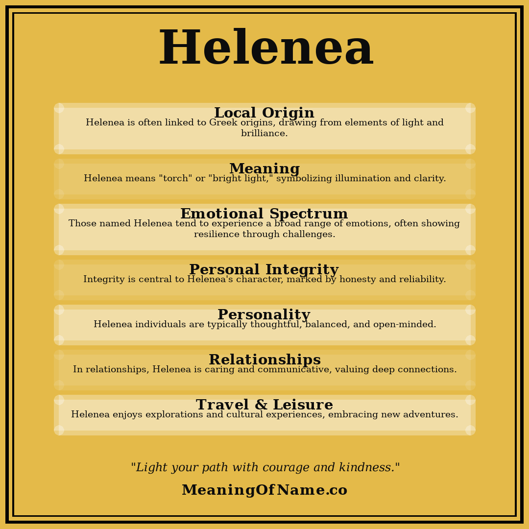 Helenea name meaning poster