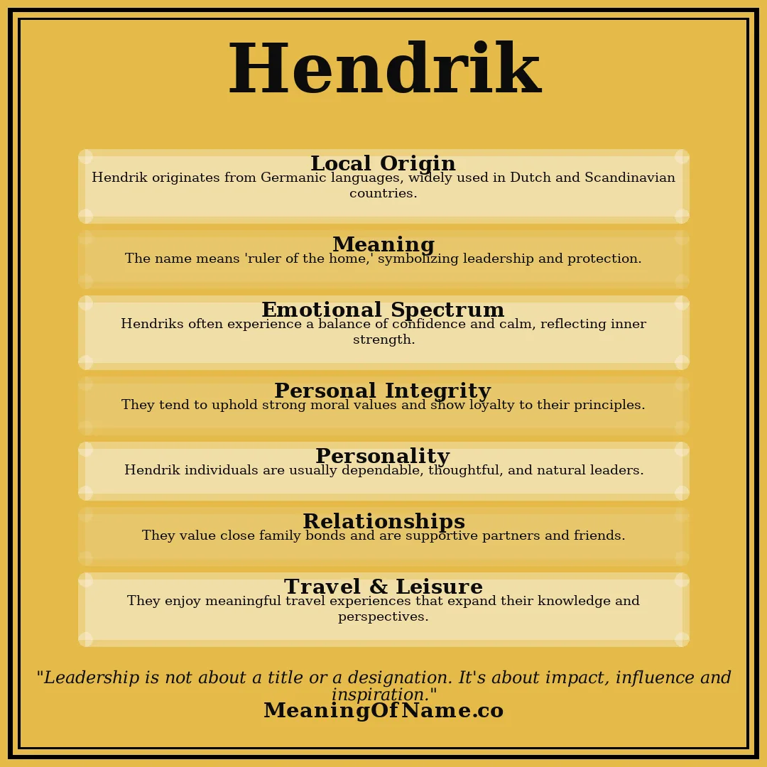 Hendrik name meaning poster