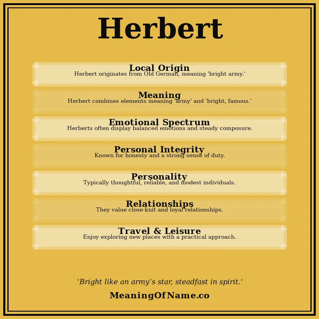 Herbert name meaning poster