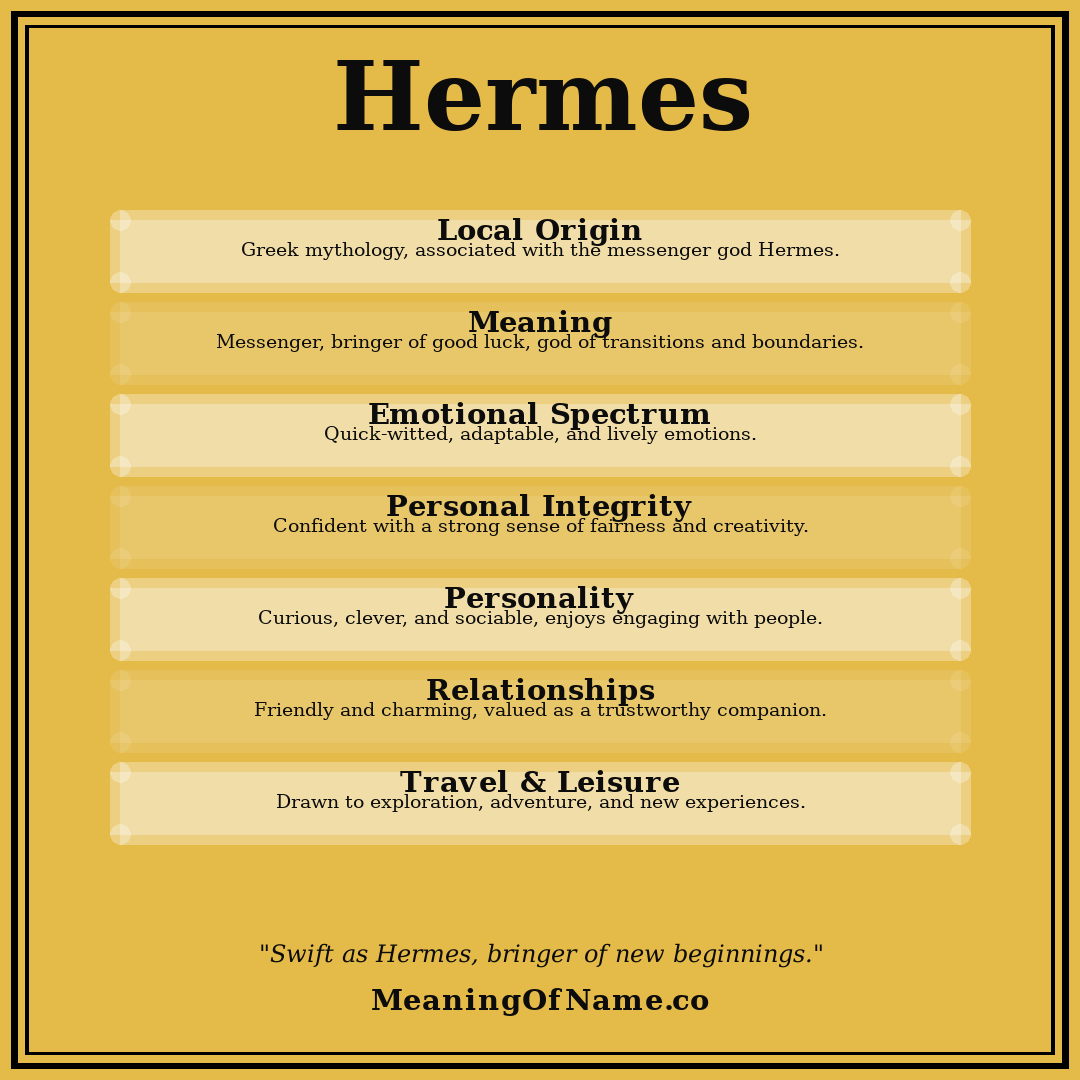 Hermes name meaning poster