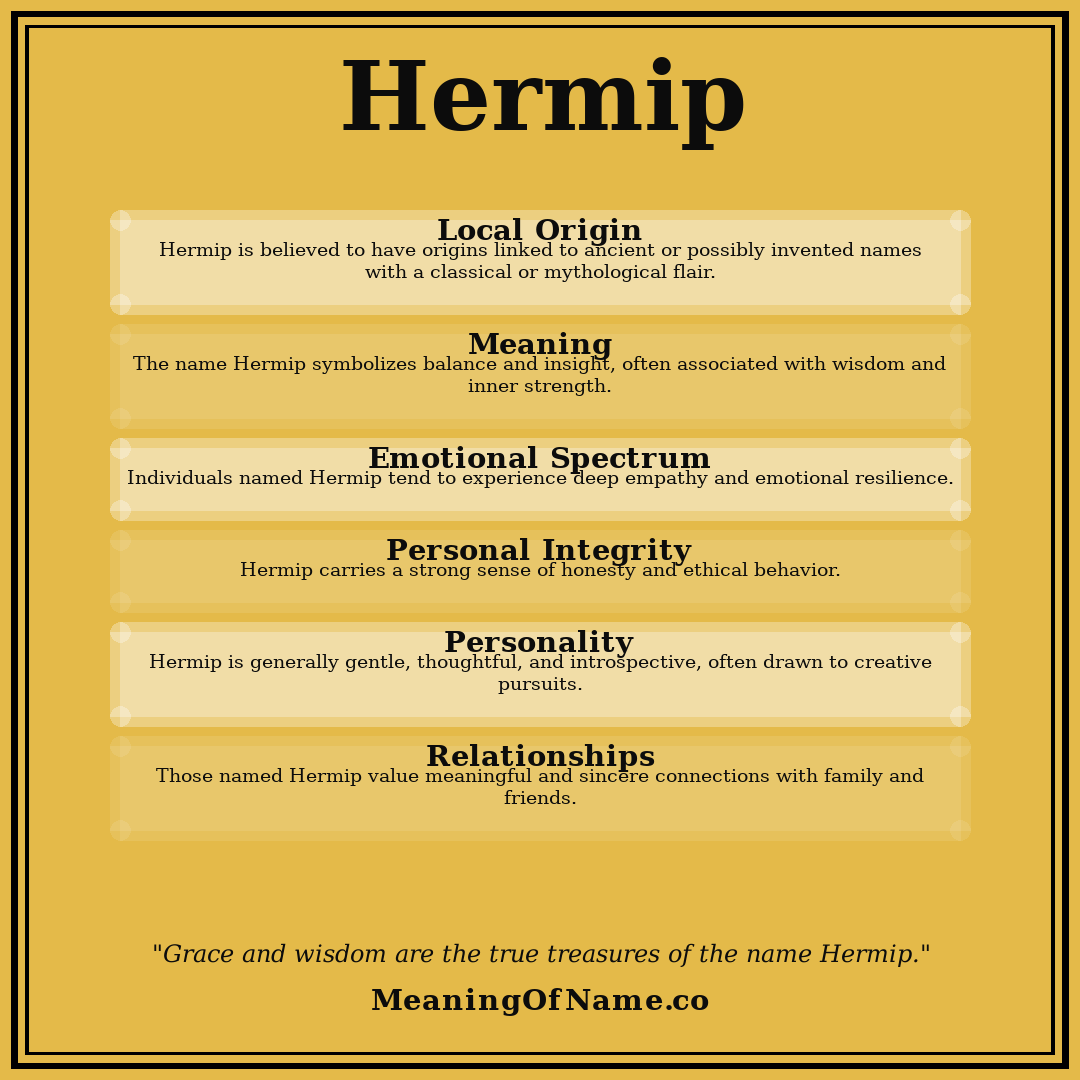Hermip name meaning poster