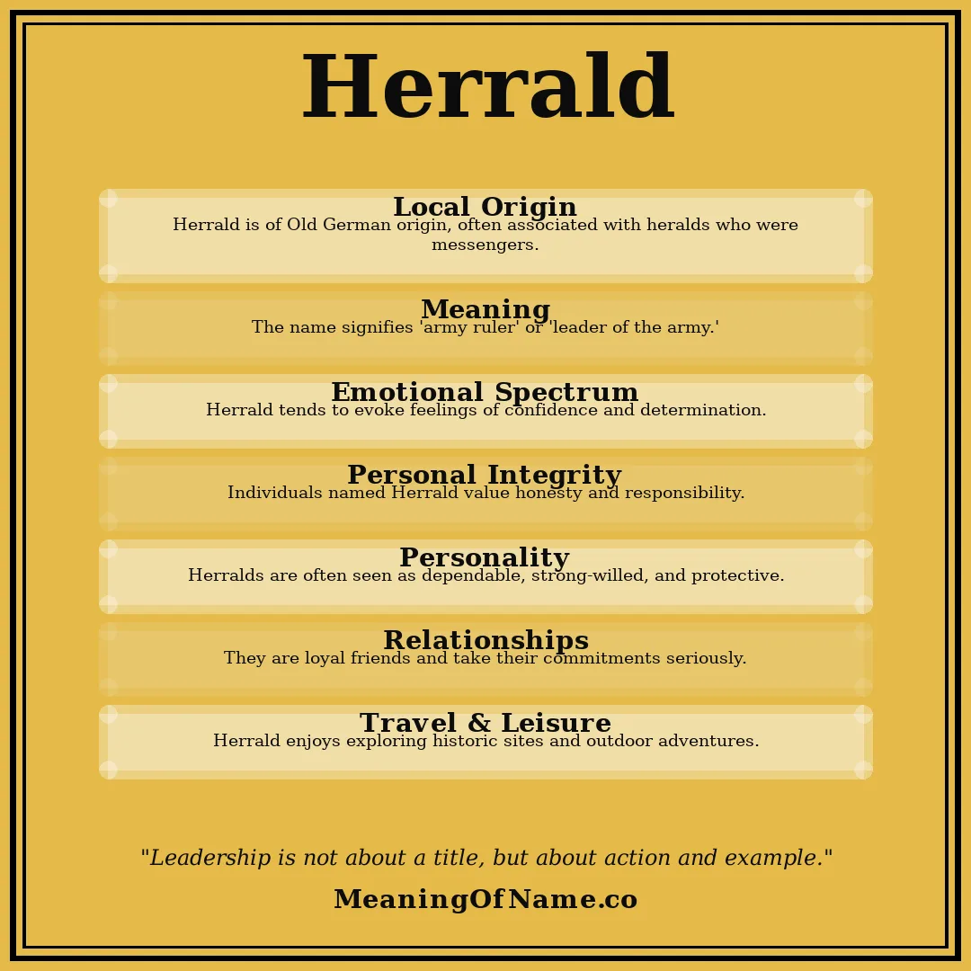 Herrald name meaning poster