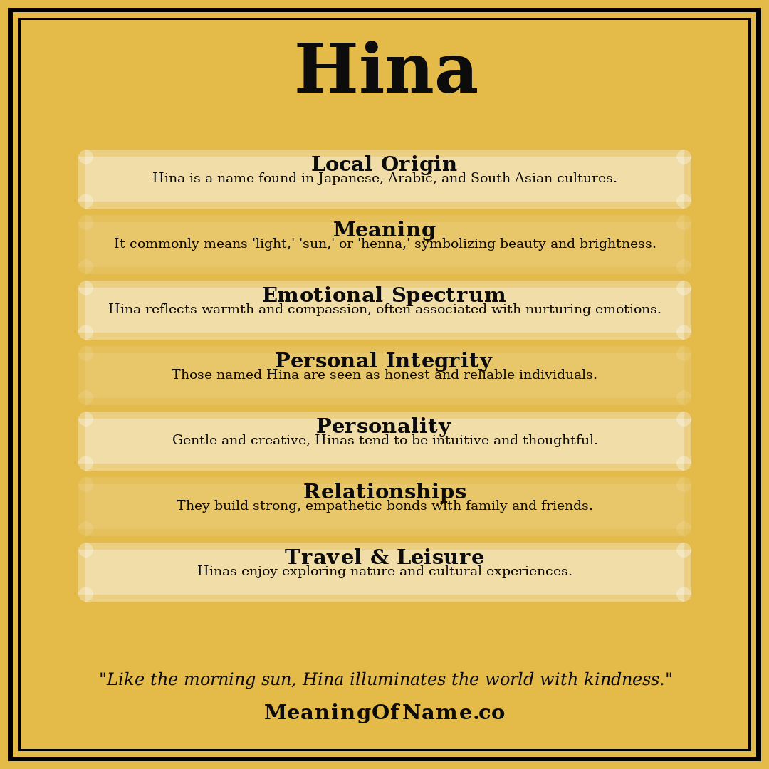 Hina name meaning poster