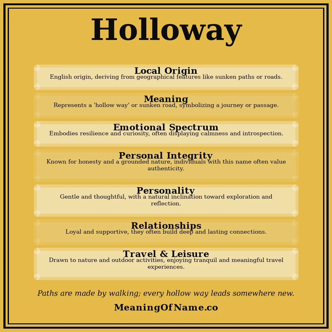 Holloway name meaning poster