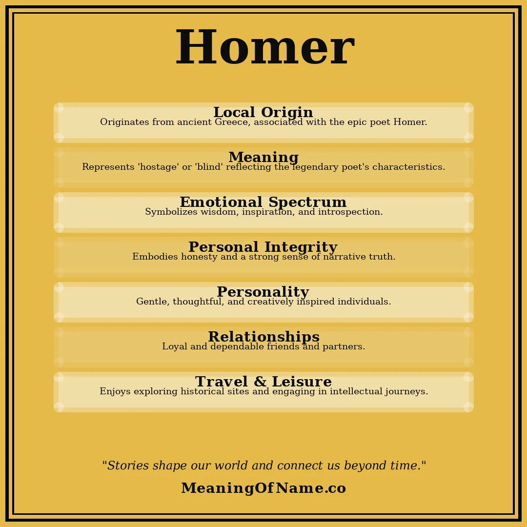 Homer name meaning poster