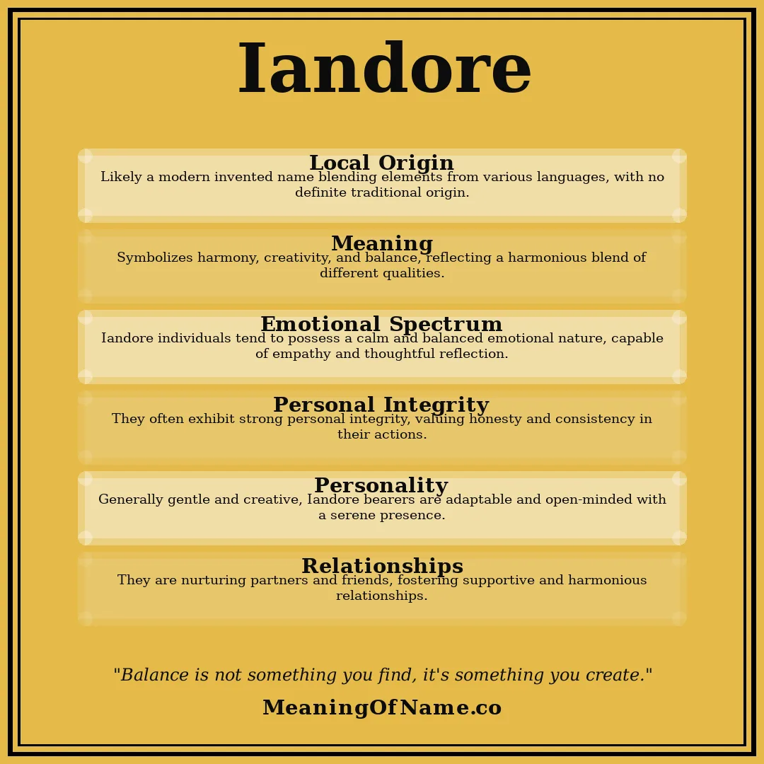 Iandore name meaning poster