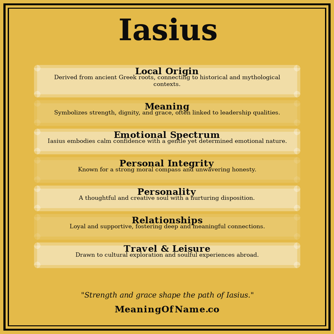 Iasius name meaning poster
