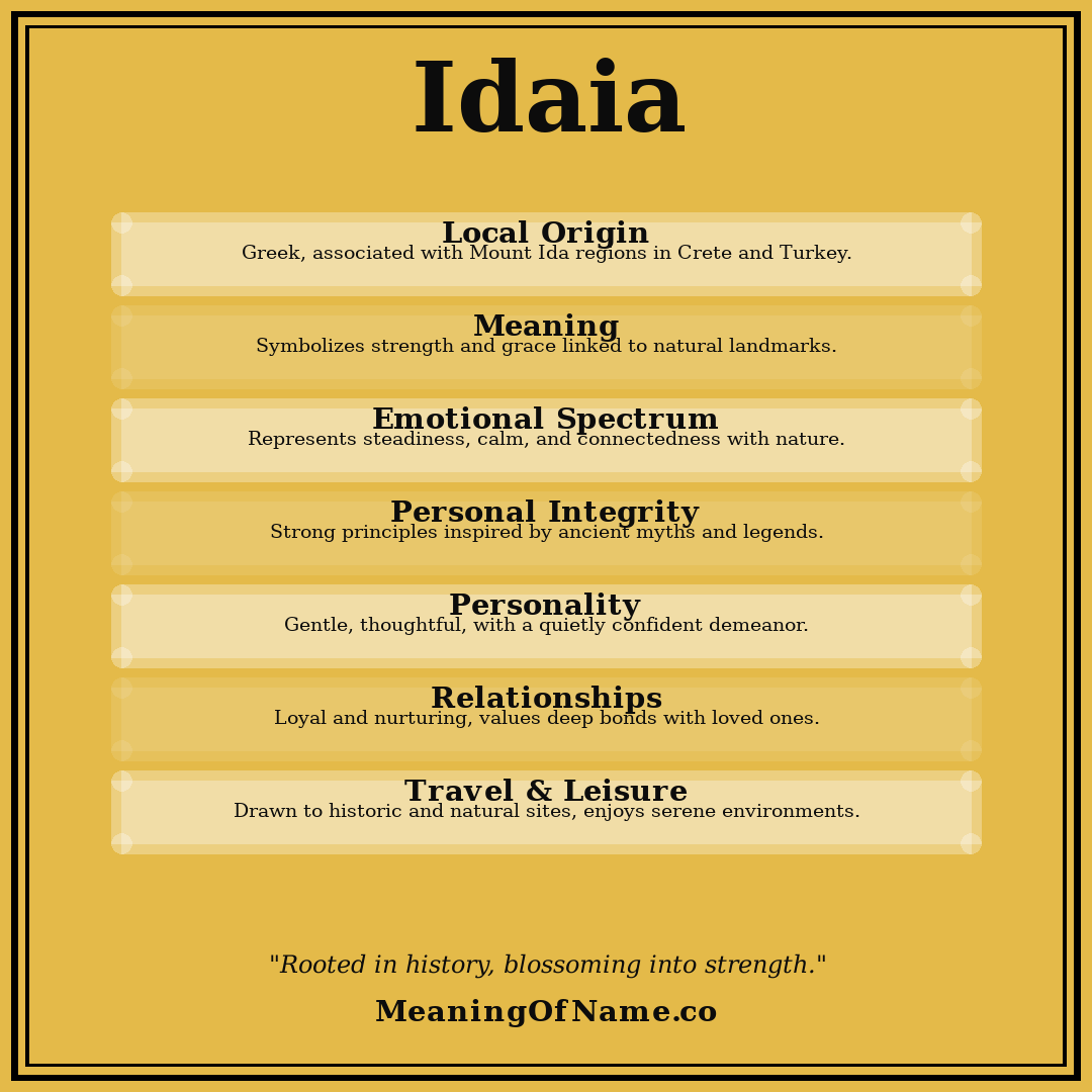 Idaia name meaning poster