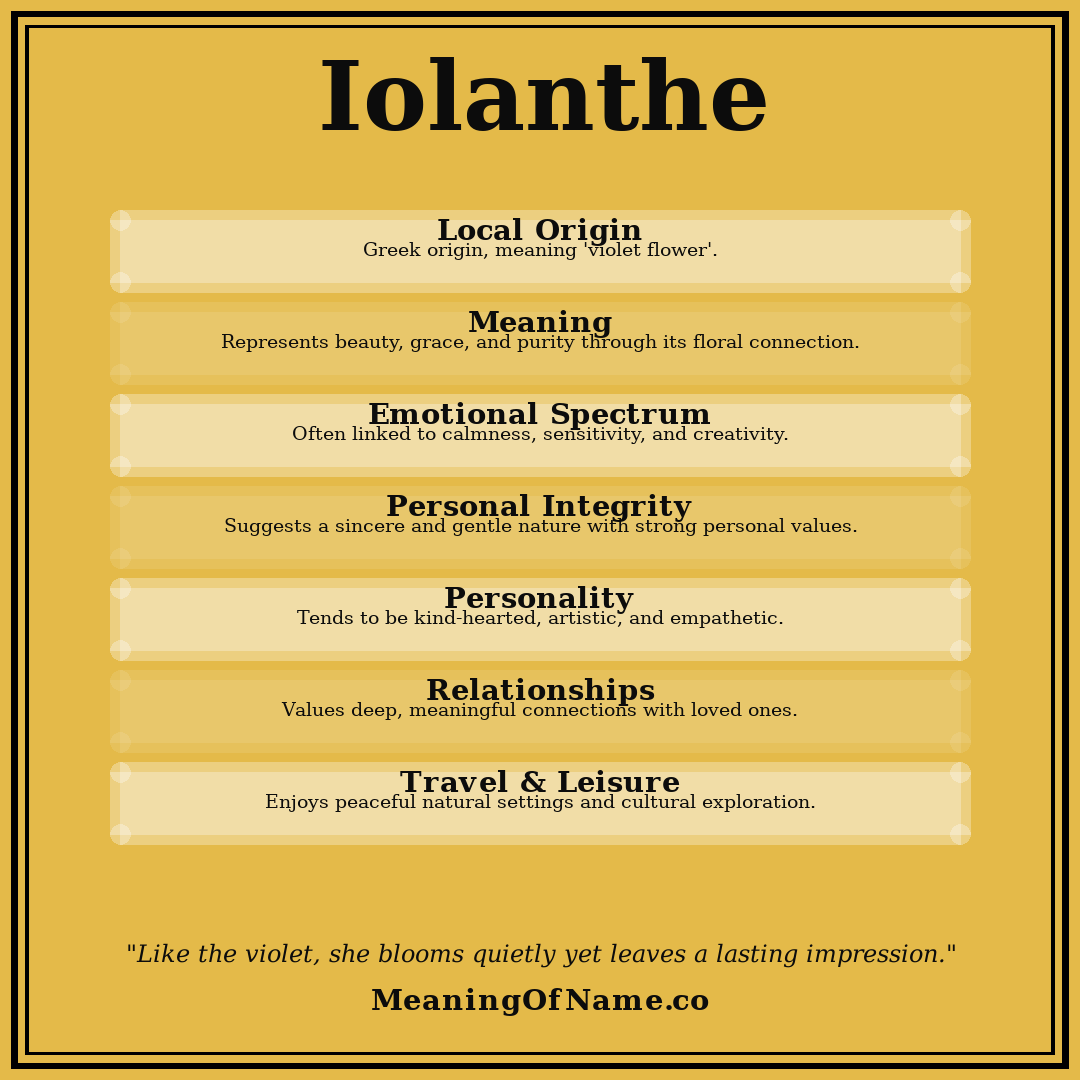 Iolanthe name meaning poster