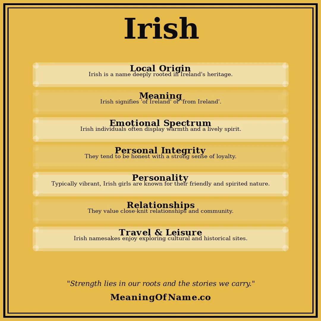 Irish name meaning poster