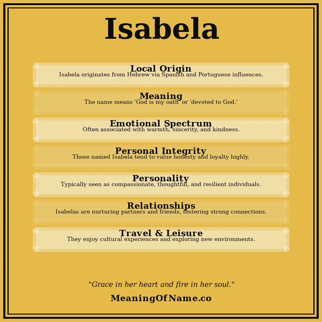 Isabela name meaning poster