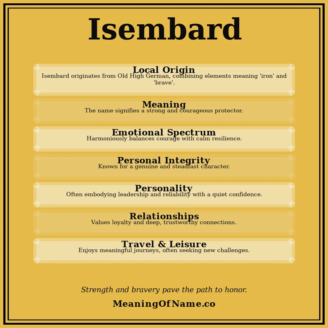 Isembard name meaning poster