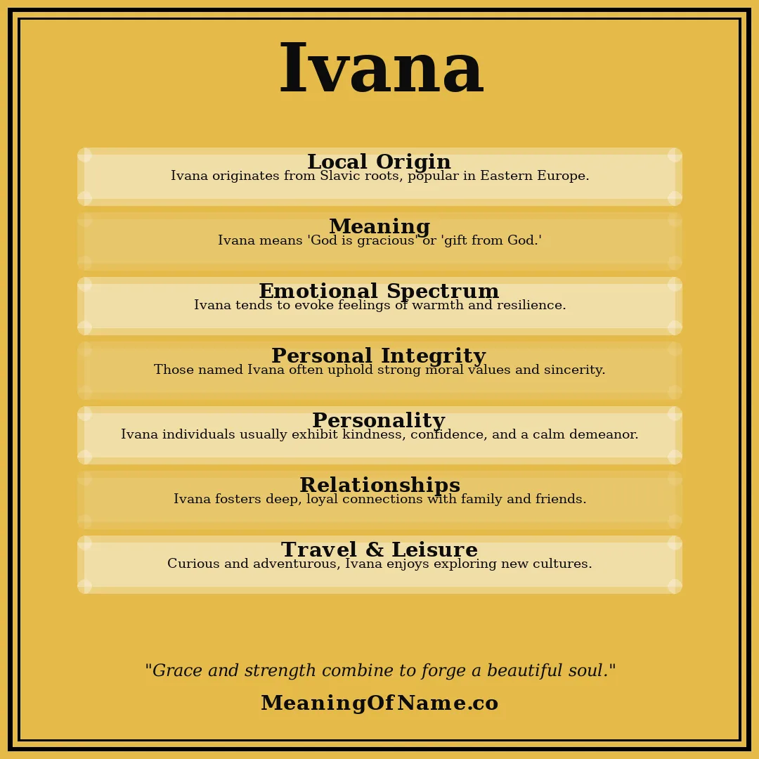 Ivana name meaning poster