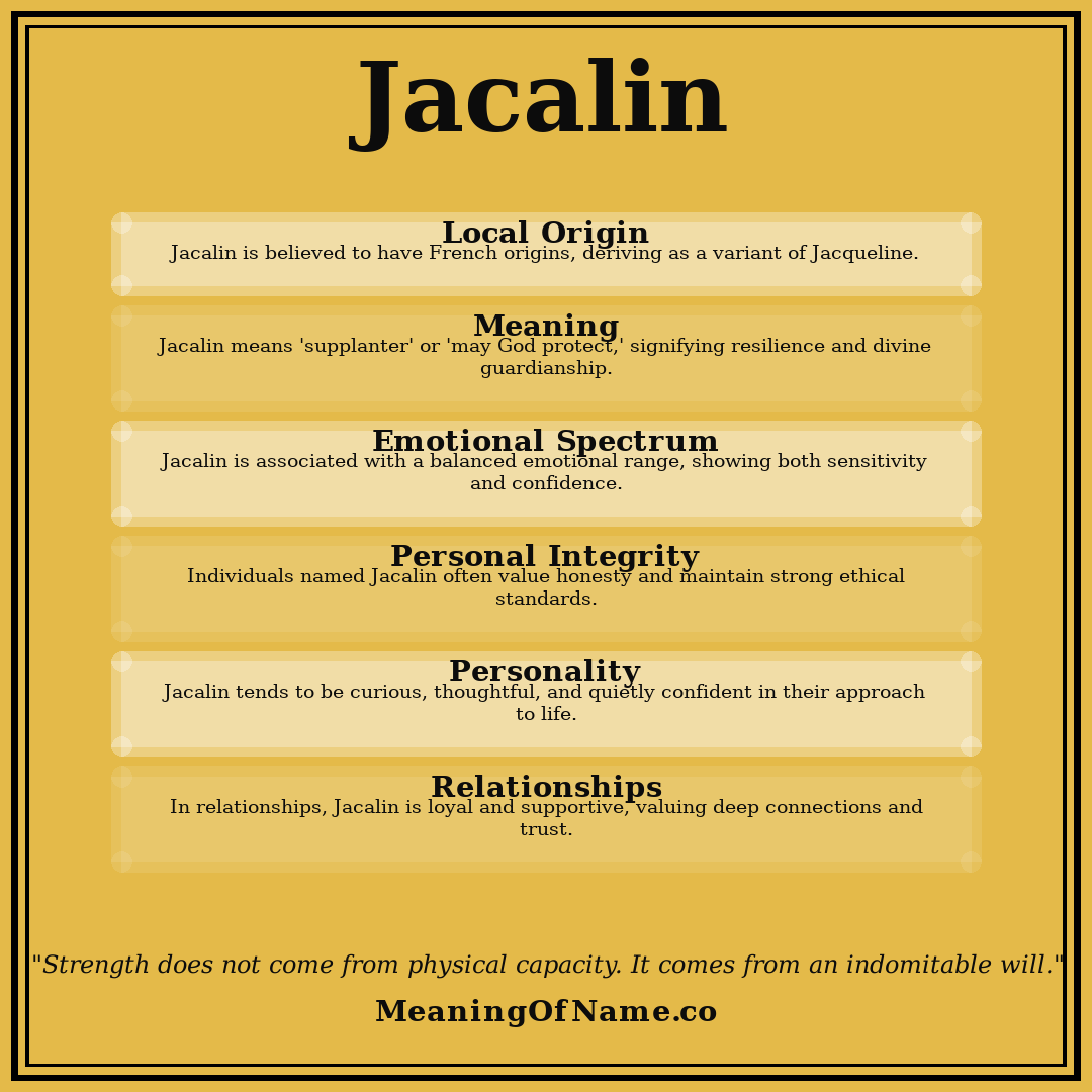 Jacalin name meaning poster