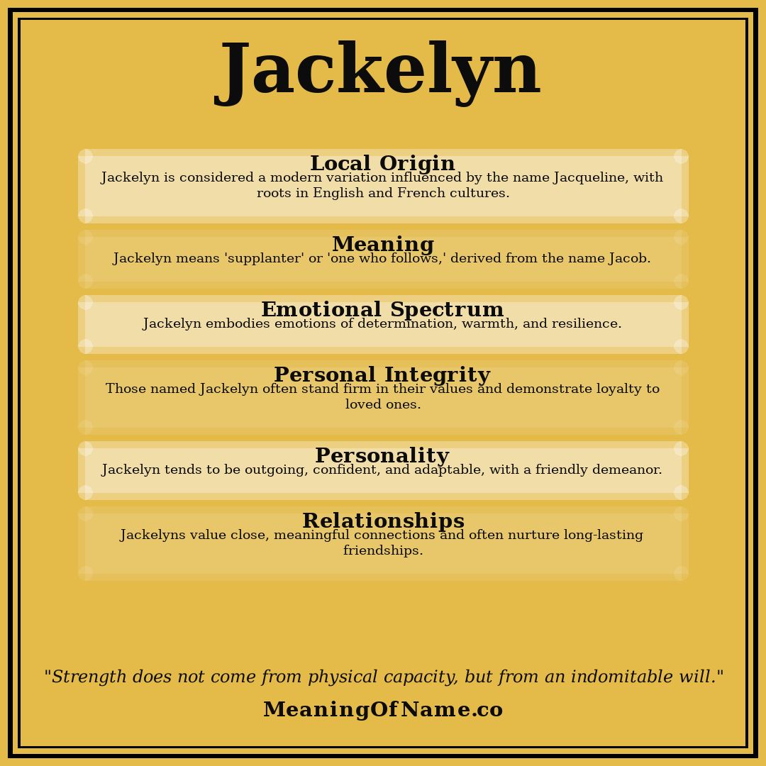 Jackelyn name meaning poster