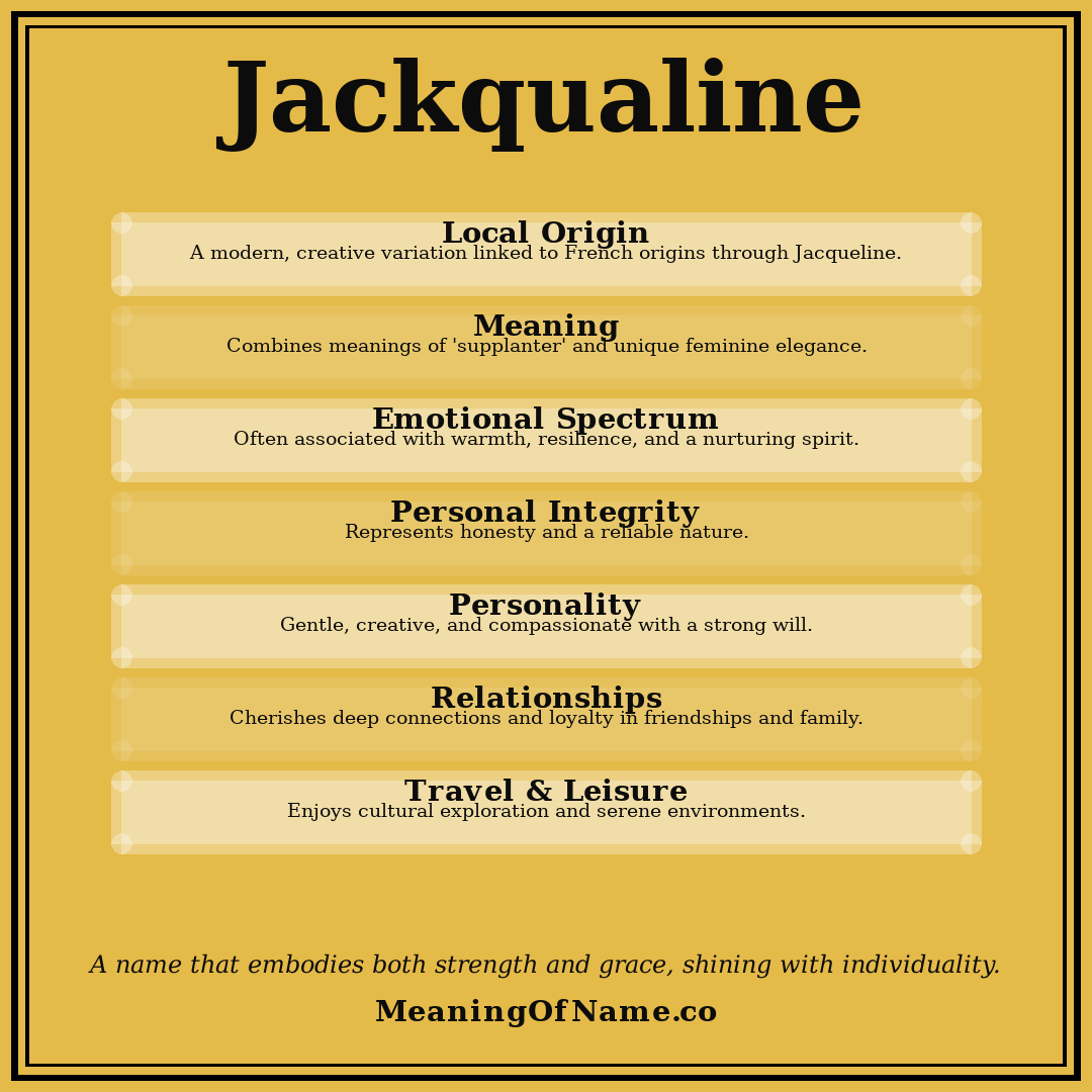 Jackqualine name meaning poster