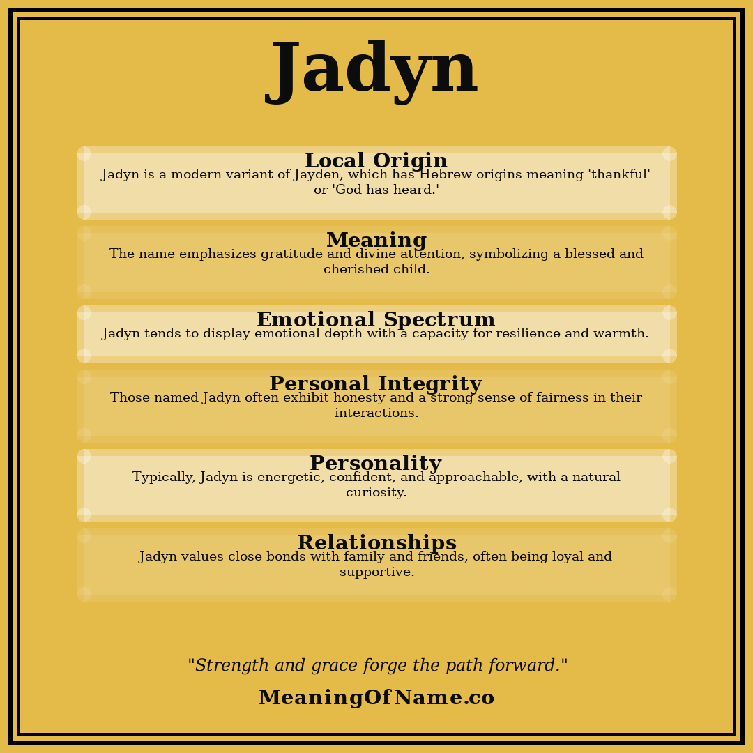 Jadyn name meaning poster