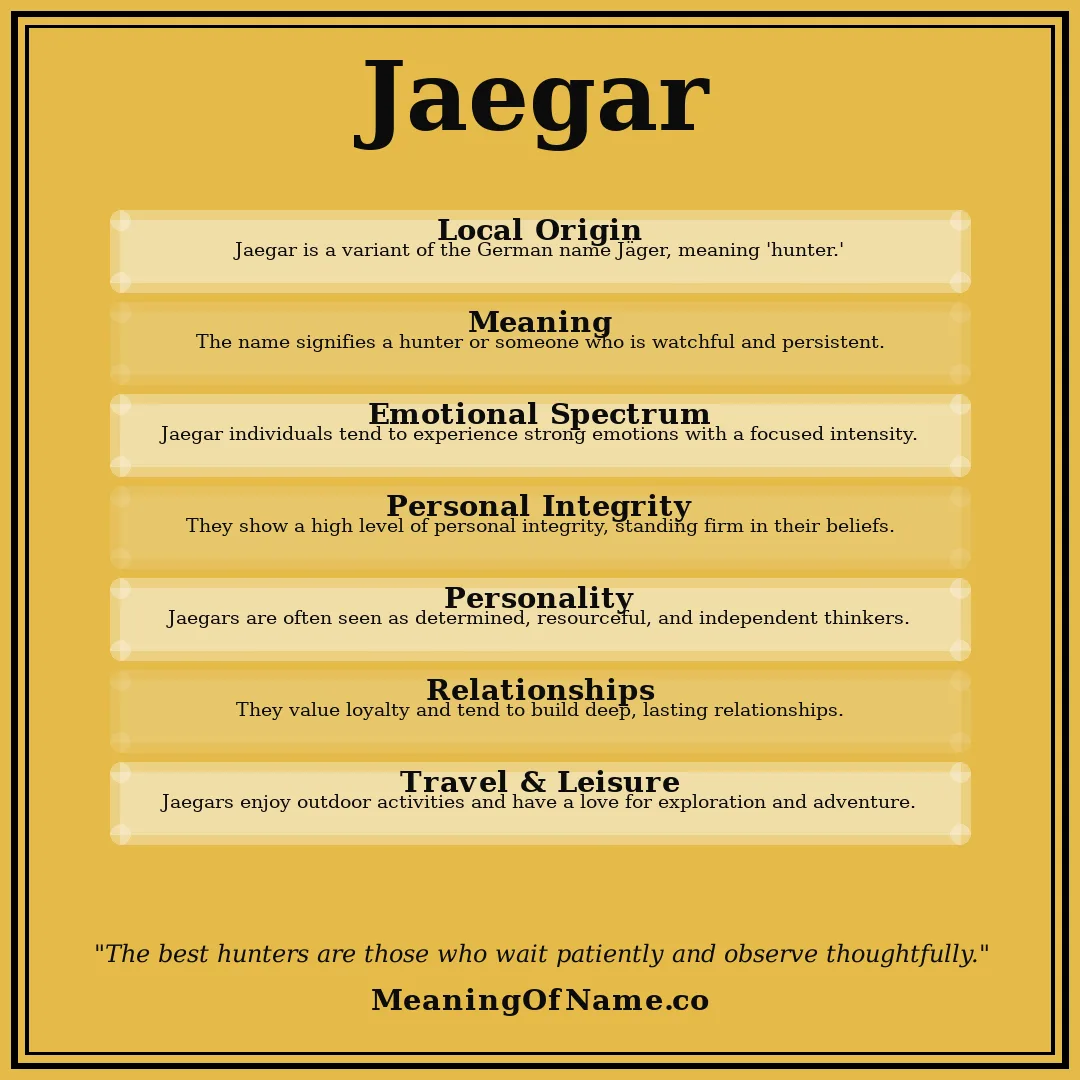 Jaegar name meaning poster