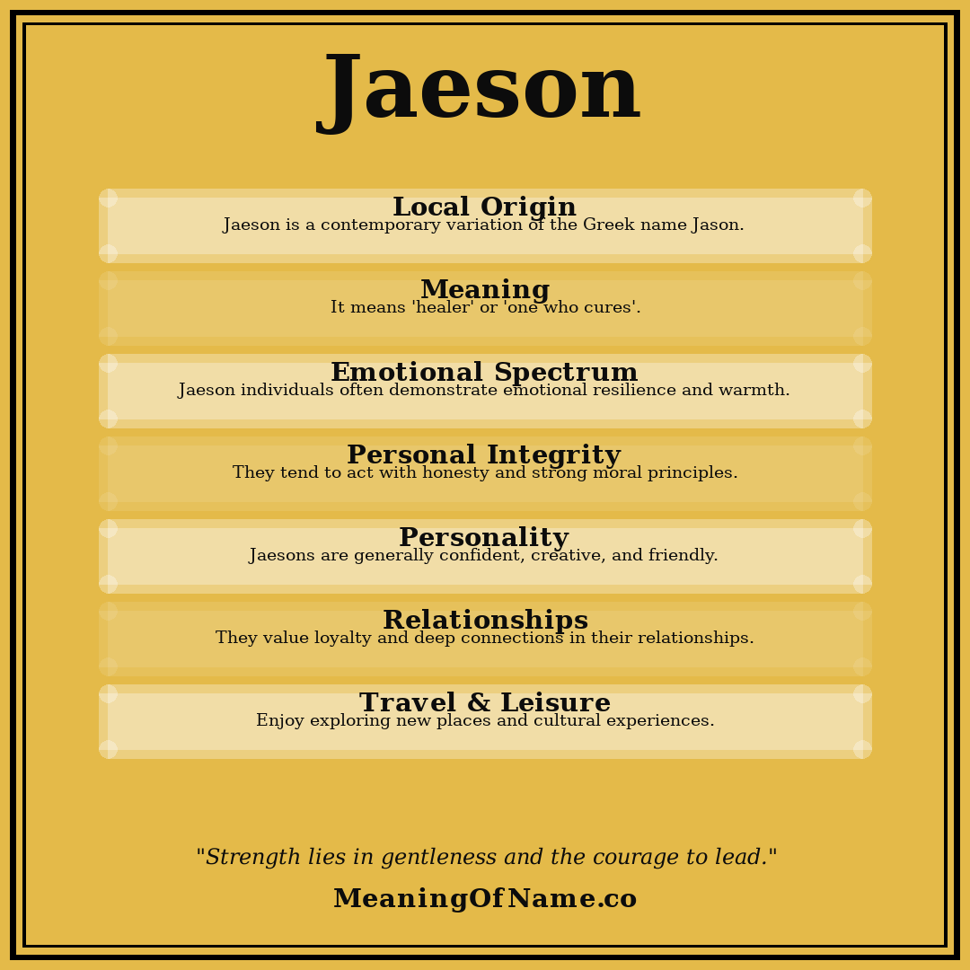 Jaeson name meaning poster