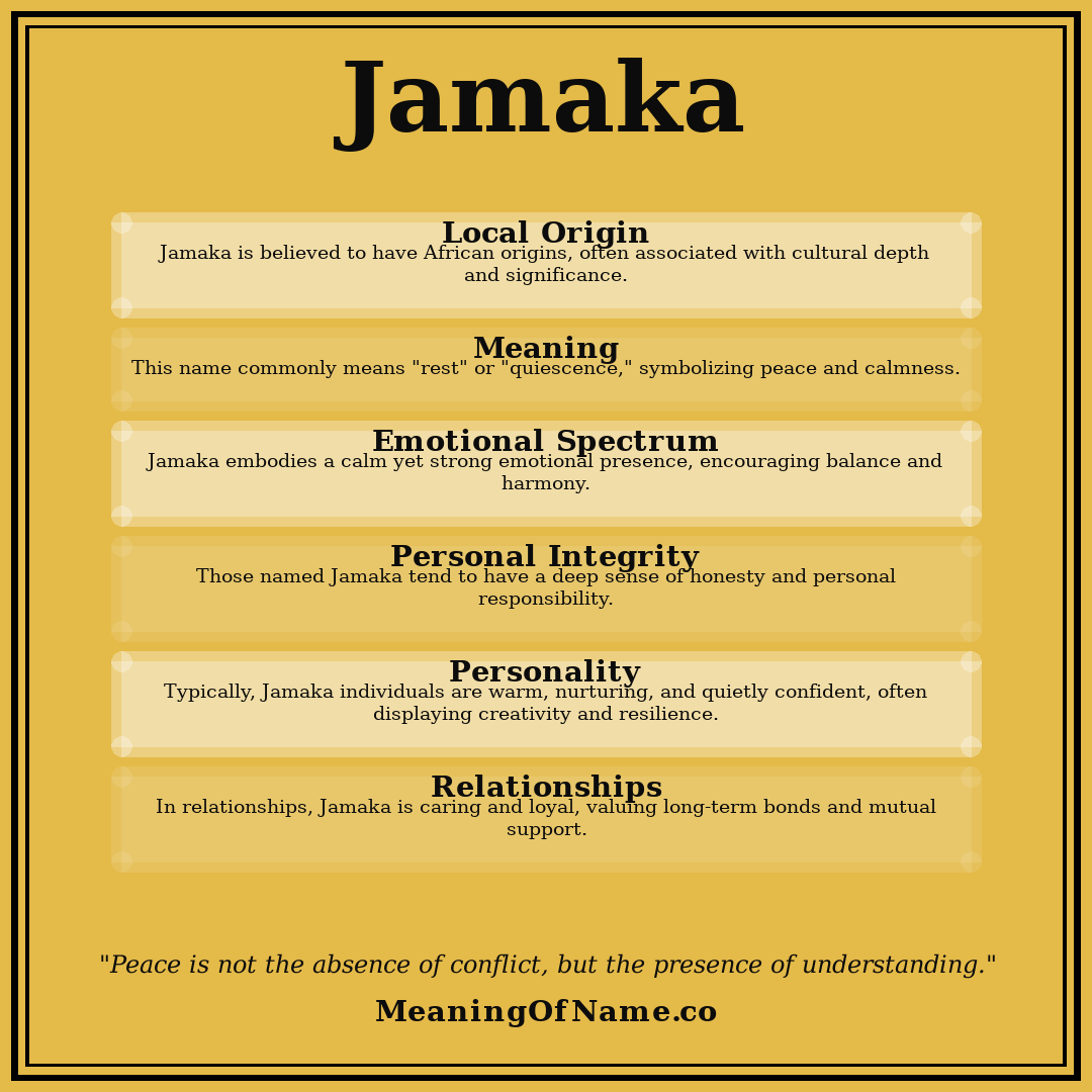 Jamaka name meaning poster