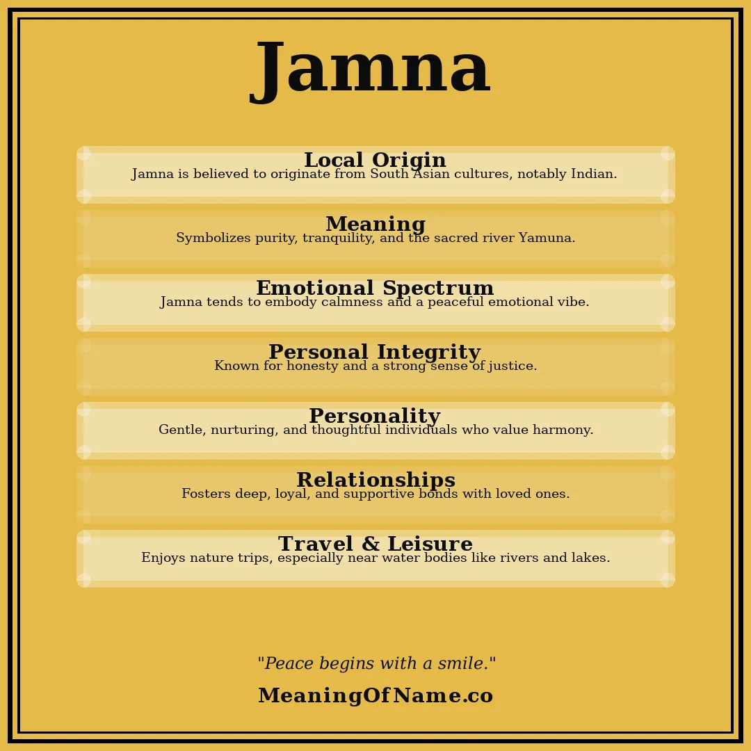 Jamna name meaning poster
