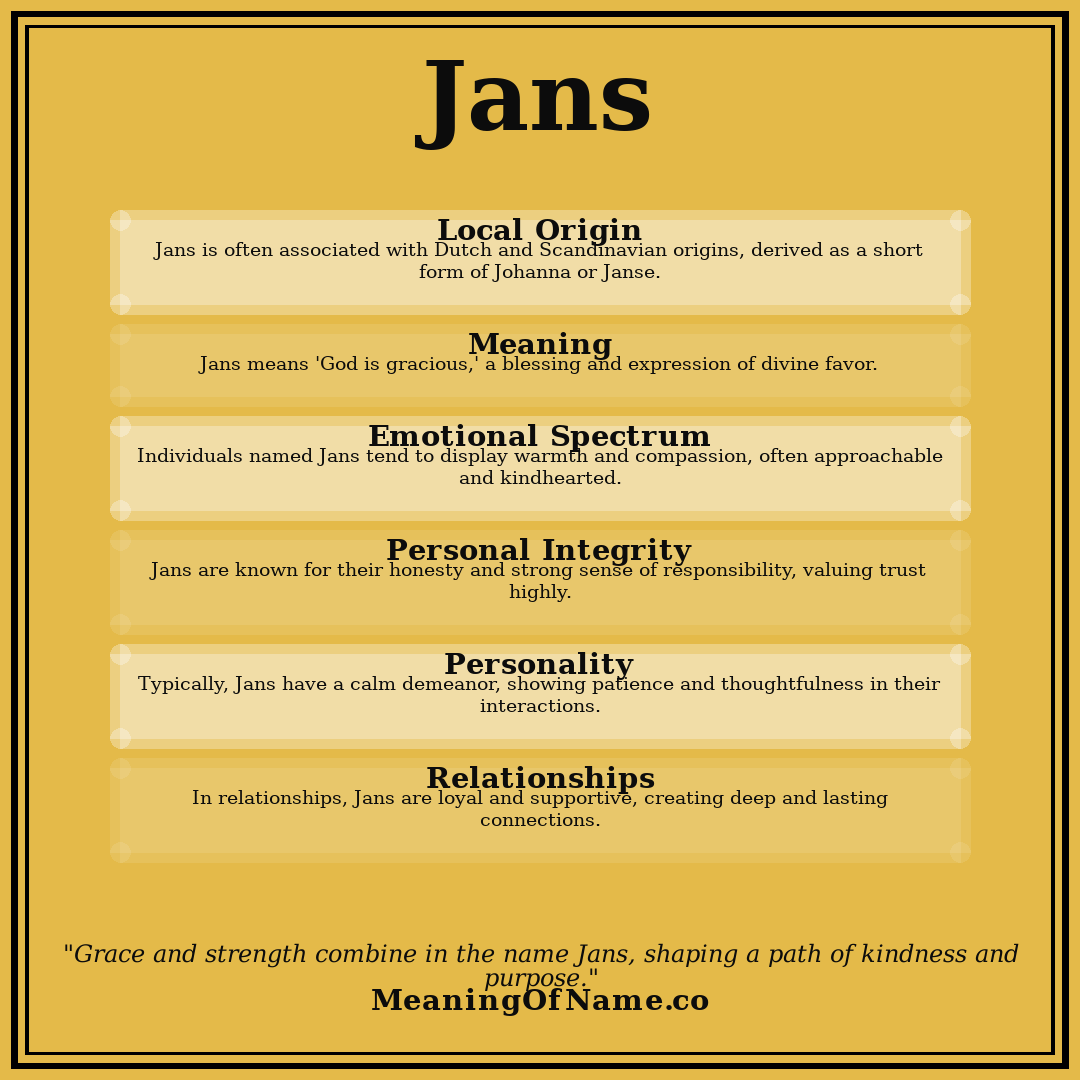 Jans name meaning poster