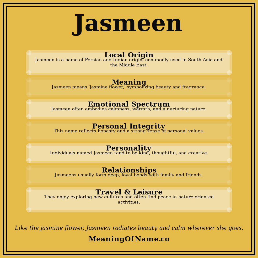 Jasmeen name meaning poster