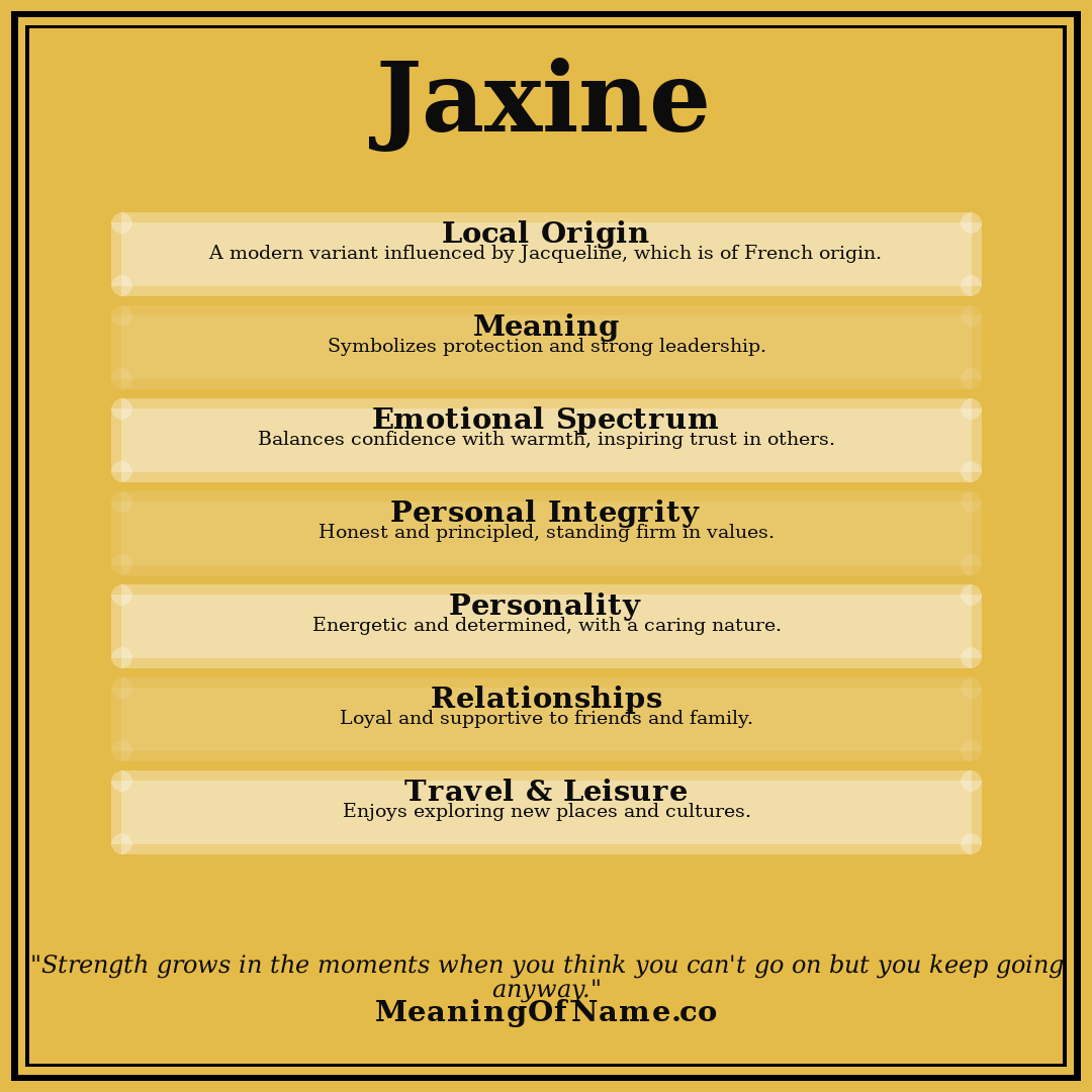 Jaxine name meaning poster
