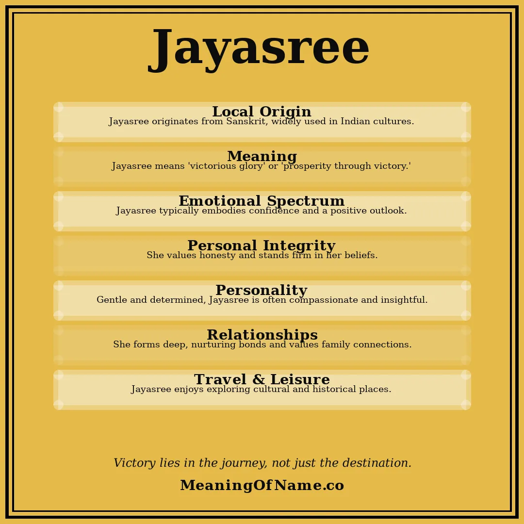 Jayasree name meaning poster