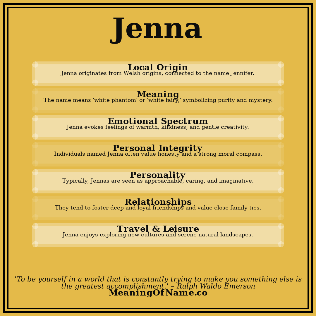 Jenna name meaning poster