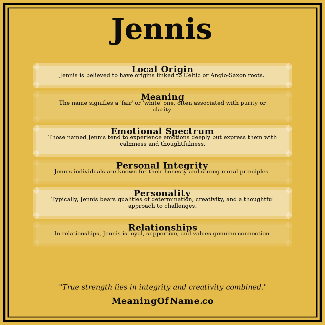 Jennis name meaning poster