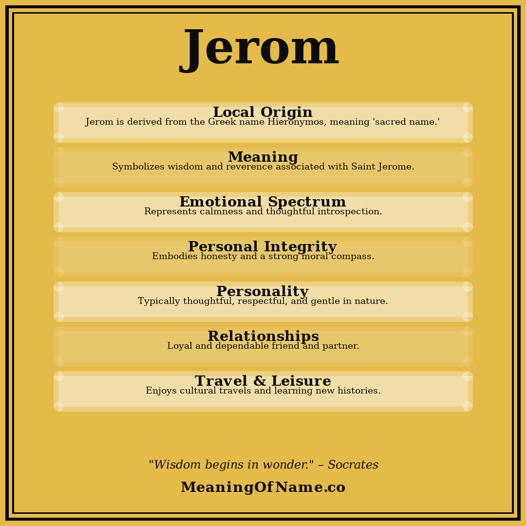 Jerom name meaning poster