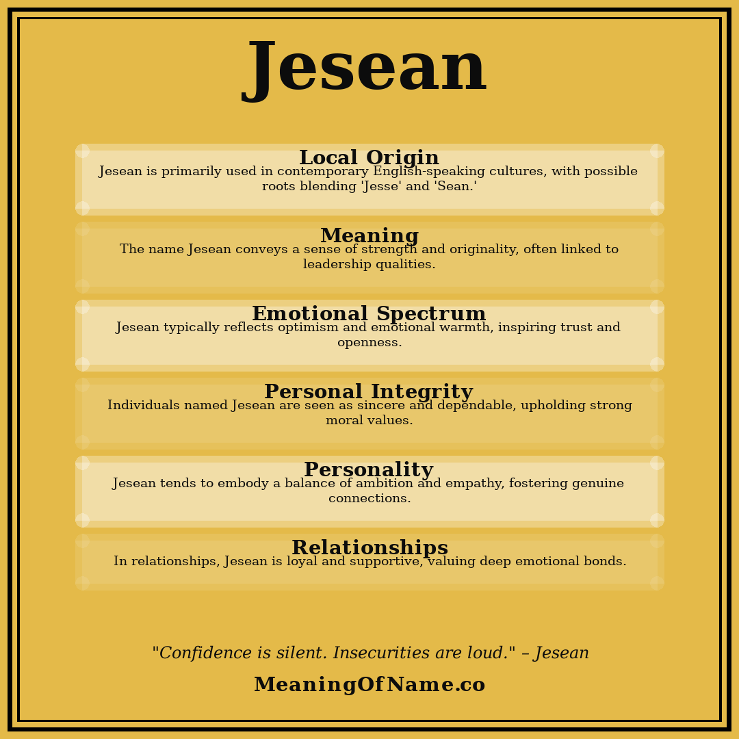 Jesean name meaning poster