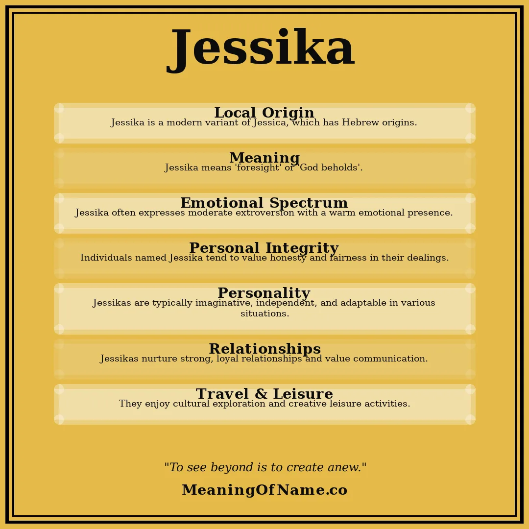 Jessika name meaning poster
