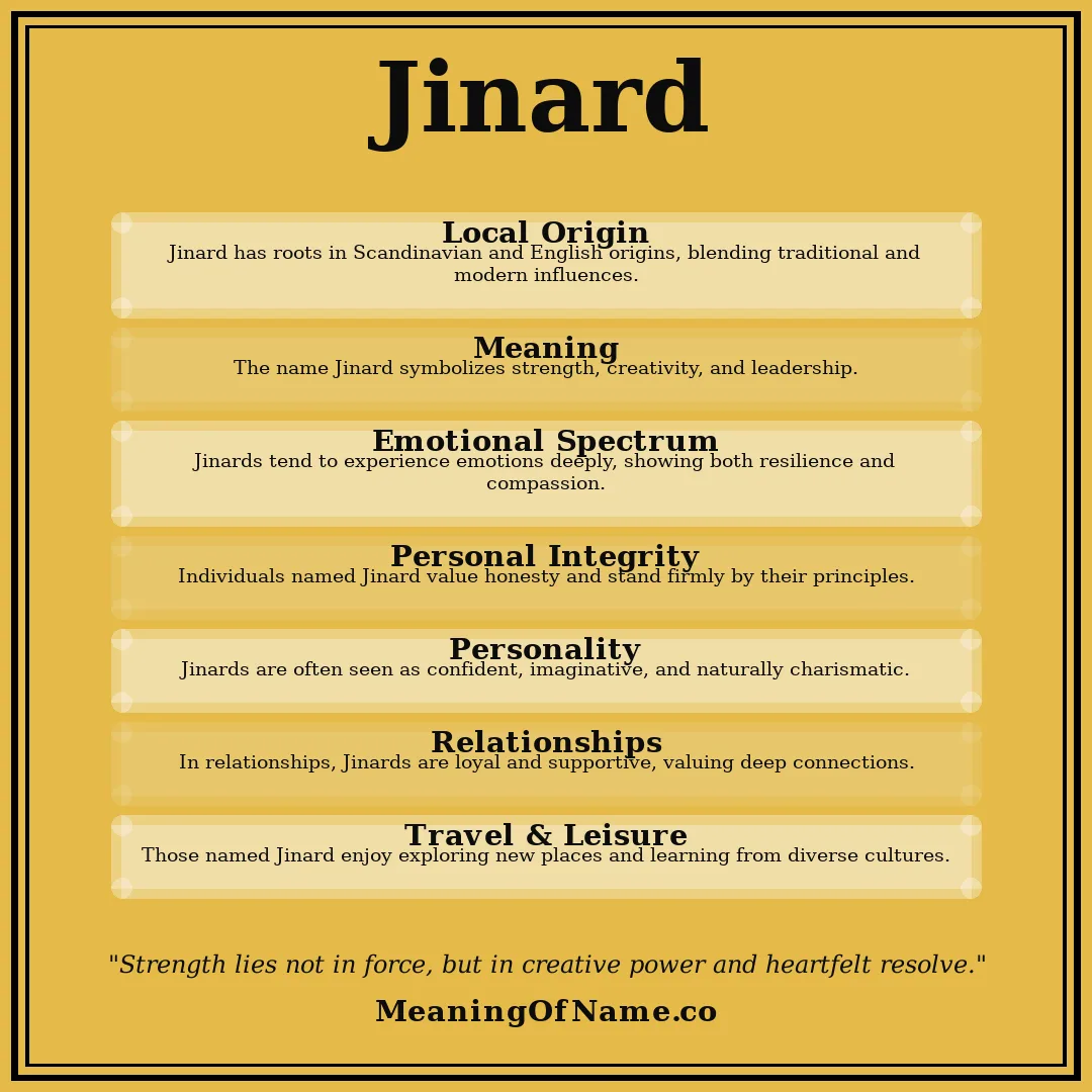 Jinard name meaning poster