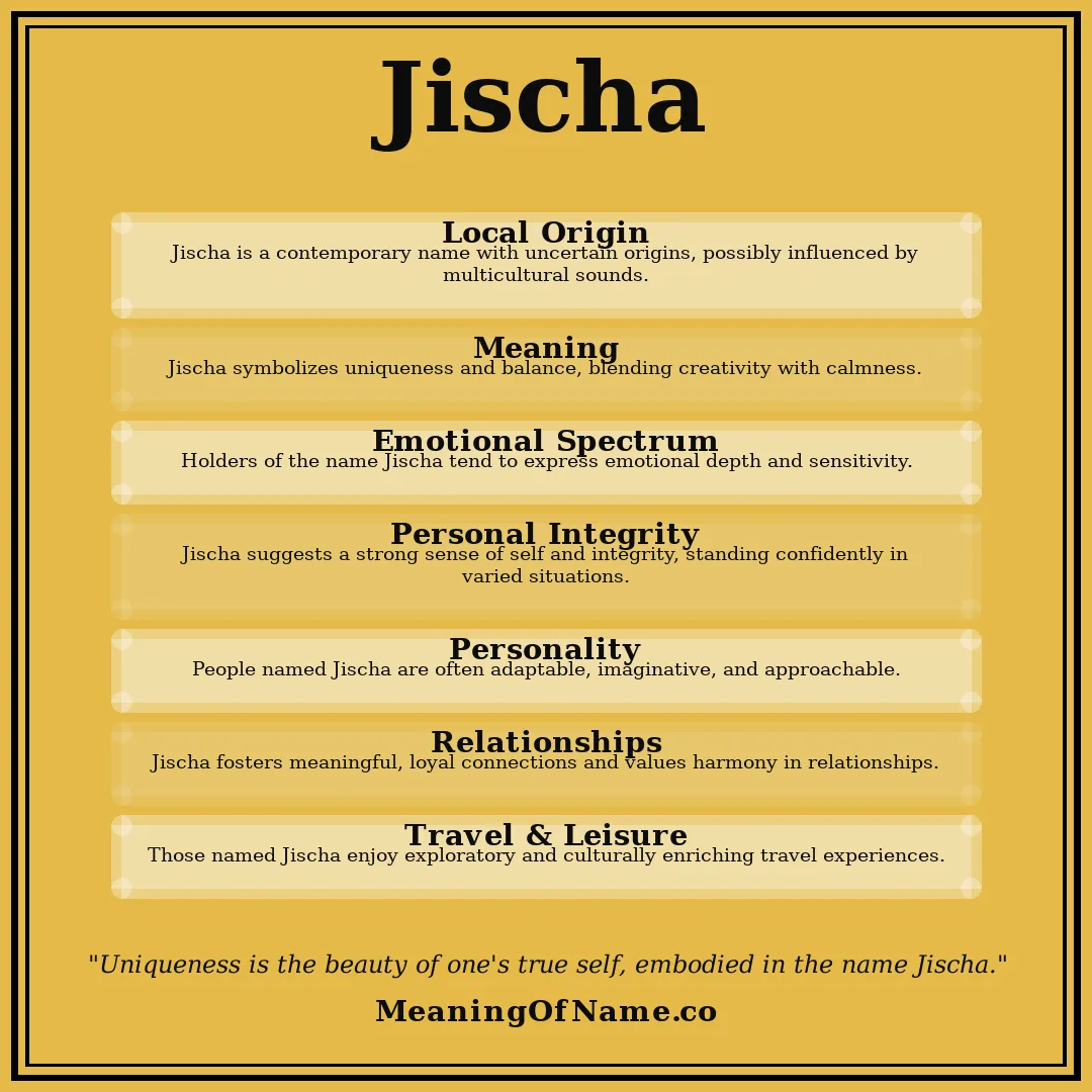 Jischa name meaning poster