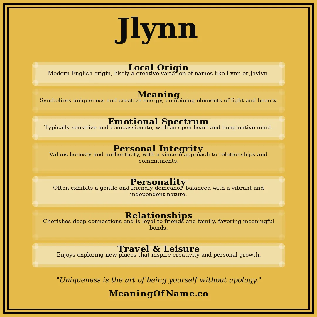 Jlynn name meaning poster