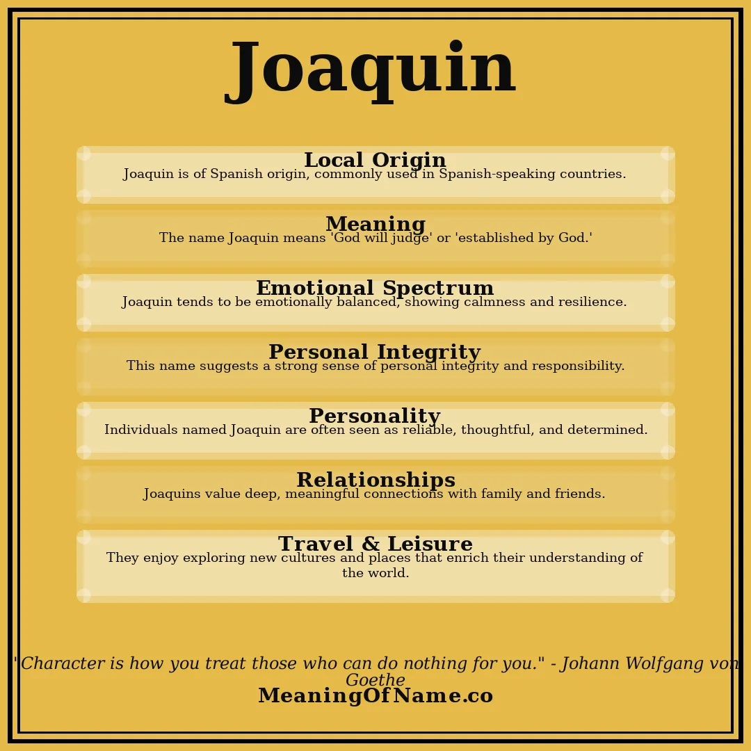Joaquin name meaning poster