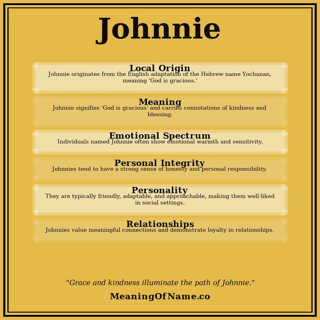 Johnnie name meaning poster