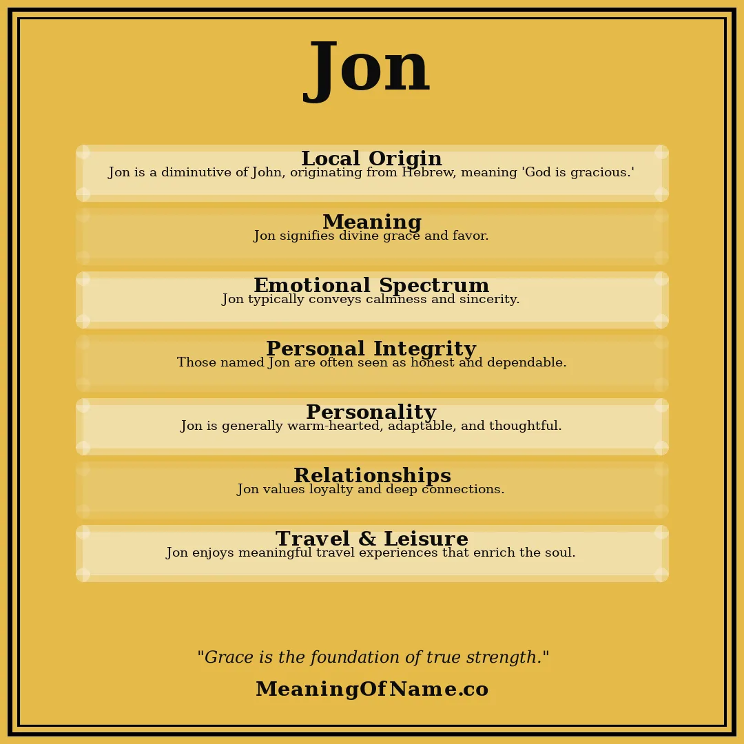 Jon name meaning poster