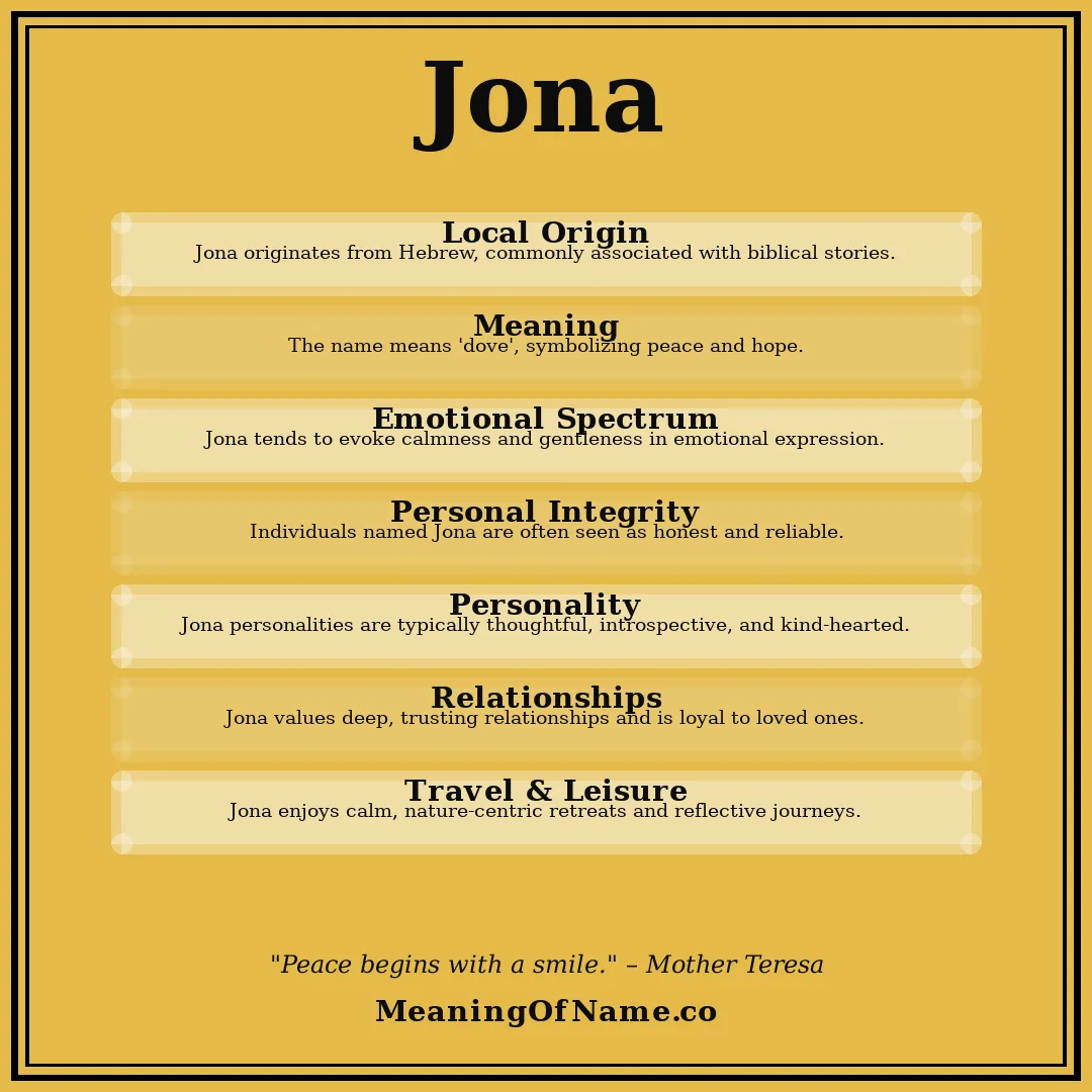 Jona name meaning poster